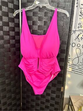 Bleu Rod Beattie Bright Pink One-Piece Swimsuit
